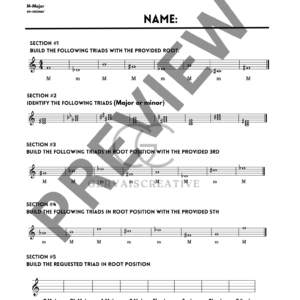 Triad Assignment #1 and #2 Bundle